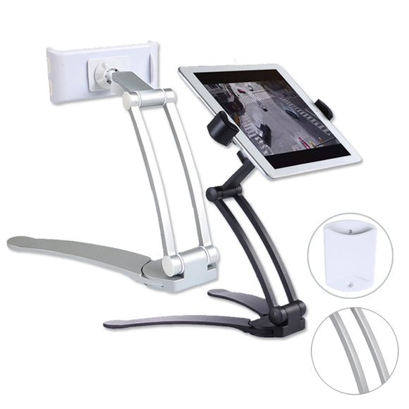 Bakeey Universal Aluminium Alloy Adjustable Wall Mounted Lazy Desktop Holder For Ipad Phone Tablet