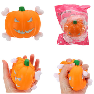 Halloween Pumpkin Scented Squishy Slow Rising Squeeze Strap Kids Toy Gift Original Packaging