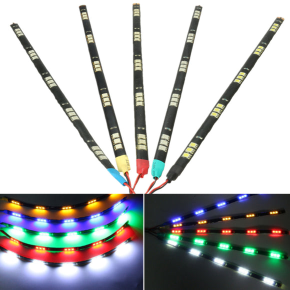 30cm 12V 5050 Car Motorcycle 15LED Bar Strip Light Running Grille Decoration
