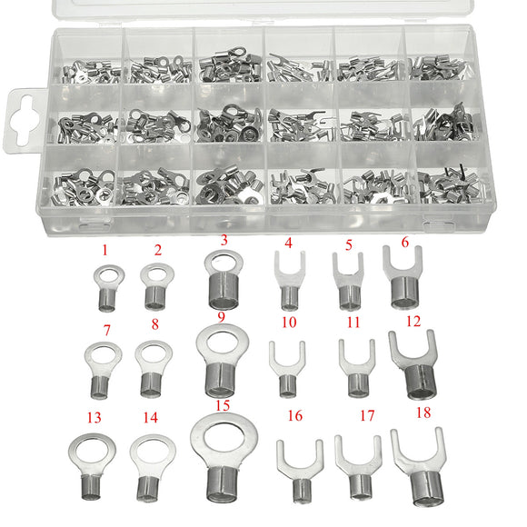 330Pcs Terminals Connector Assortment Non-insulated Copper Set with box