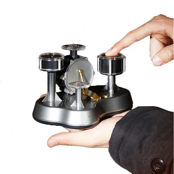 Mini Finger Drum Set Touch Drumming LED Light Jazz Percussion