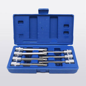 3/8 Inch 7Pcs M4-M10 Twelve Angle Socket Metric Extre Long Allen Bit Socket Screwdriver Bit Set