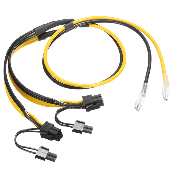 Dual 8pin(6+2) 12AWG+16AWG 6.3 250 Female Power Cable For Mining Machine Graphics Card