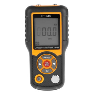 HT-1200 Ultrasonic Thickness Gauge Meter Steel Thickness Tester 1.2-225mm Range 0.1mm Resolution Fou