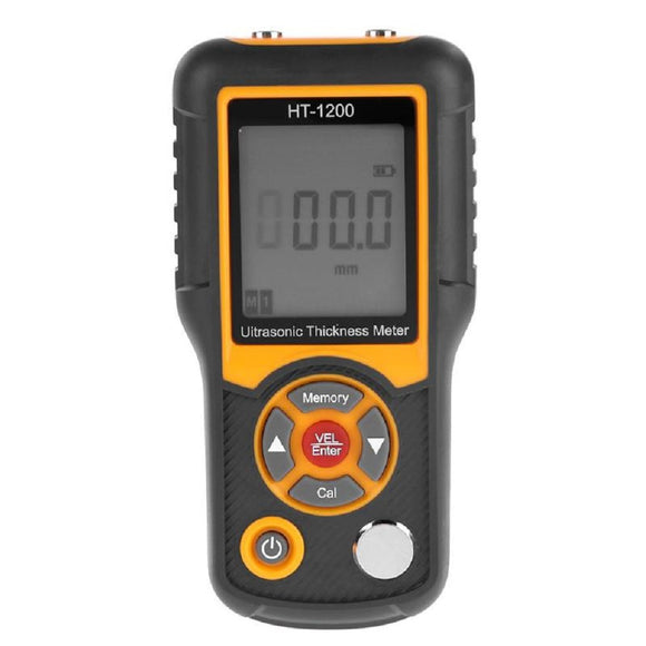 HT-1200 Ultrasonic Thickness Gauge Meter Steel Thickness Tester 1.2-225mm Range 0.1mm Resolution Fou