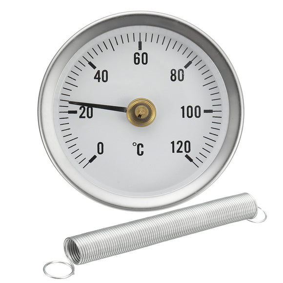 63mm 0-120 C Clip Dial Thermometer Temperature Temp Gauge With Spring