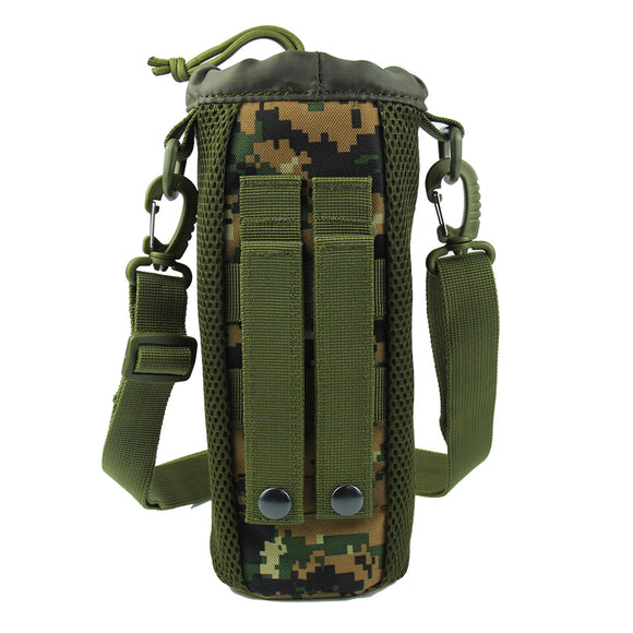 Tactical Water Bottle Bag  Outdoor Camping Portable Storage Bag With Shoulder Strap