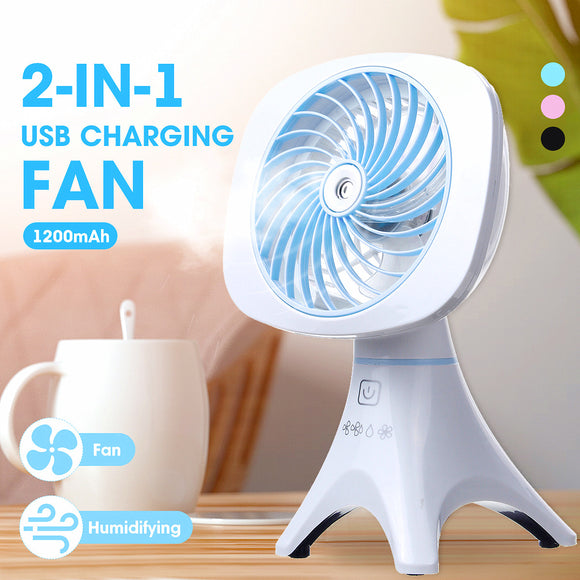 Portable Mini Rechargeable USB Adjustable Cooling Humidifier Cooling Fan Home Office