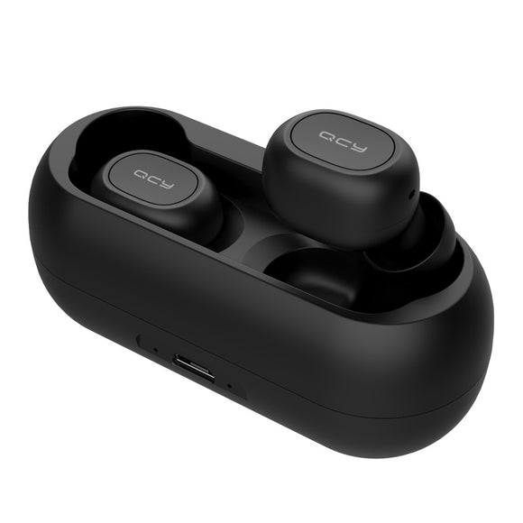 [bluetooth 5.0] QCY T1C TWS True Wireless Earphone HiFi Stereo Dual Mic Headphone with Charging Box from Eco-System