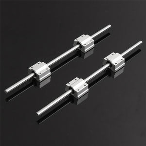 2pcs 8mm x 300mm Linear Rod Rail Shaft with 4pcs SCS8UU Linear Bearing Slide Bushing