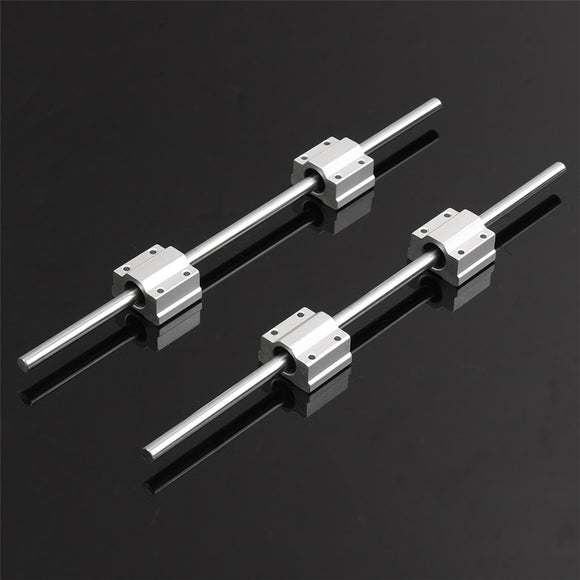 2pcs 8mm x 300mm Linear Rod Rail Shaft with 4pcs SCS8UU Linear Bearing Slide Bushing