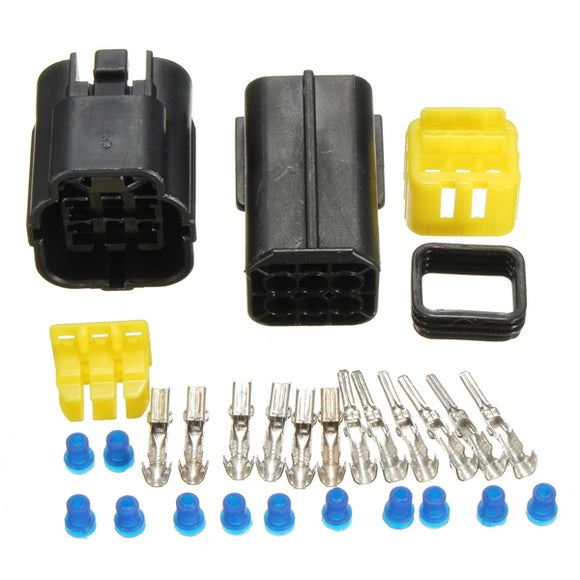 Set Car 6 Pin Water Resistance Waterproof Electrical Wire Cable Connector Plug