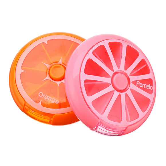 7 Slots Round Storage Tool Box Screw Nut Orange Pink Color Box