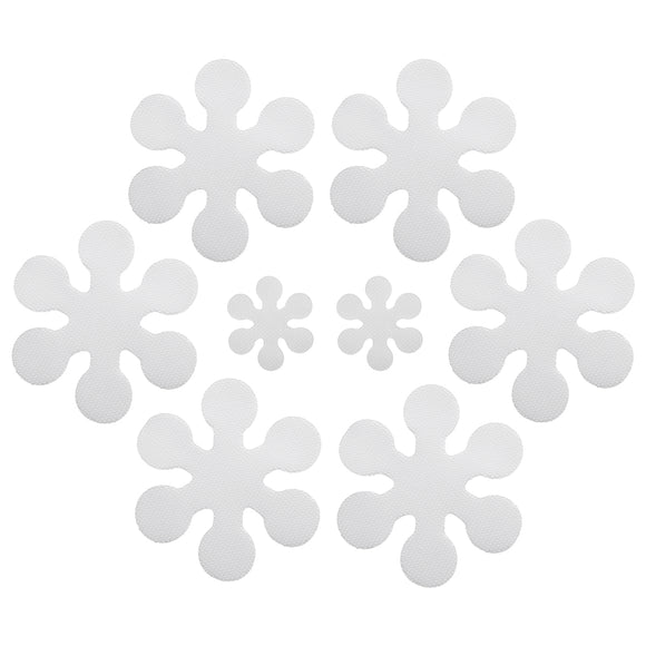 8Pcs Snowflake Shape Anti Skid Waterproof Bath Tub Treads Bathroom Stickers Decorations