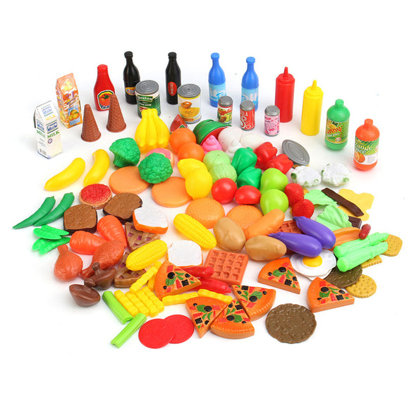 120 in 1 Food Vegetival Fruit Toy Suit Preschool Pretend Kitchen Play Set Children Gift Developmenta