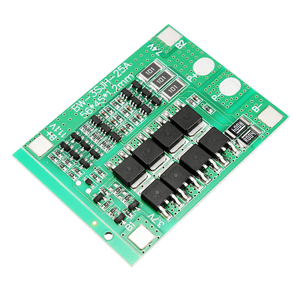 3S 12V 25A 18650 Lithium Battery Protection Board 11.1V 12.6V With Balanced Circuit