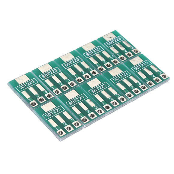 100pcs SOT89/SOT223 to SIP Patch Transfer Adapter Board SIP Pitch 2.54mm PCB Tin Plate