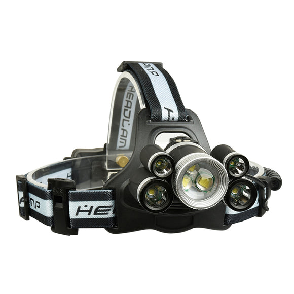 XANES 2508B 2800LM 2XPE+5T6 7LED 5Modes USB Charging Whistle Headlamp 18650 Battery