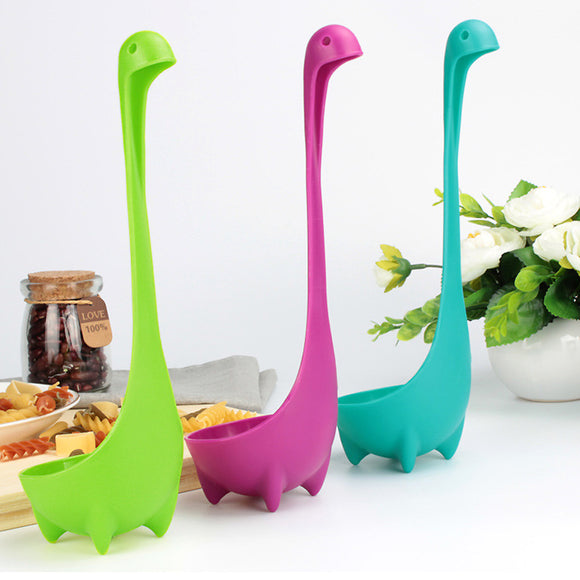 KCASA KC-W002 Creative Nessie Soup Ladle Toughened 100% Food Grade Safe Loch Ness Monster Stand Upri
