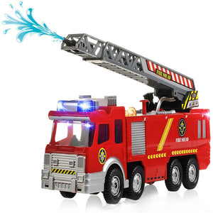 Spray Water Gun Firetruck Juguetes Firefighter Fire Truck Vehicles Car Music Light Cold For Kids Toy
