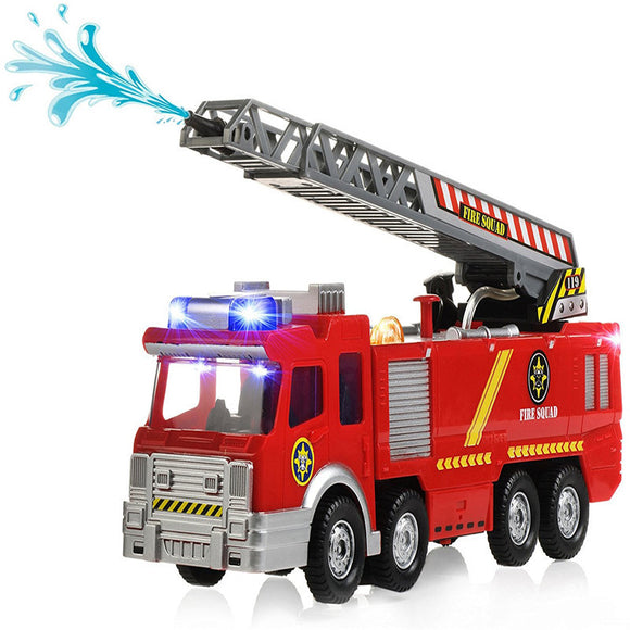 Spray Water Gun Firetruck Juguetes Firefighter Fire Truck Vehicles Car Music Light Cold For Kids Toy