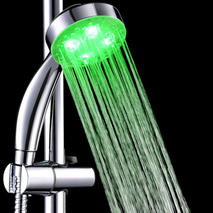 Temperature Control 3 Colors Changing Adjustable Shower Head Automatic 4 Lights LED Light