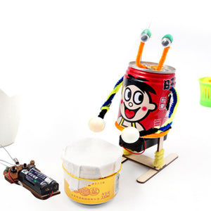 DIY Electric Drumming Robot Educational Scientific Invention Toys Kits for Children