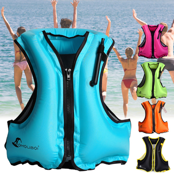 Manual Inflatable Life Jacket Sailing Boating Snorkeling Vest Swimming Survival Max Load 200kg