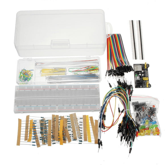 Geekcreit Power Supply Module 830 Hole Breadboard Resistor Capacitor LED Kit For Arduino Beginner