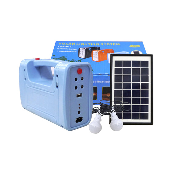 3W Solar Panel Portable Solar AC Kit Solar Power System Camping Portable Generator With Bulbs