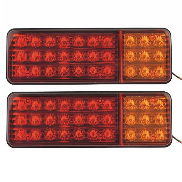 2pcs Vehicle Car Truck Minivans 30 LED Brake Stop Tail Rear Warning Light Lamp Red Yellow