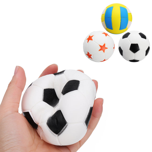 Jumbo Football Volleyball Squishy Slow Rising Cute Phone Straps Sport Ball Fun Kid Toy