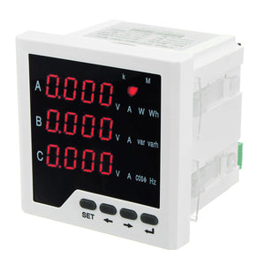 3 Phase LCD Digital Display Current Voltage Multifunction Power Panel Meter Power Energy Meter