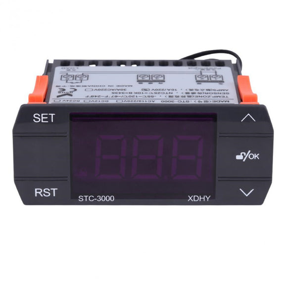 STC-3000 110V 220V Touch Digital Temperature Controller Thermostat 10A 30A Instruments with Sensor