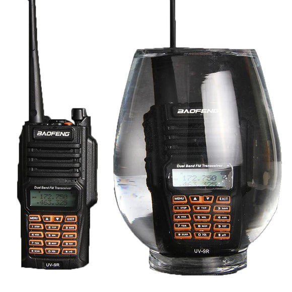 BAOFENG-UV-9R Walkie Talkie IP67 Waterproof Dual Band 136-174/400-520MHz Ham Radio 8W 10KM Range