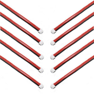 10 Pieces 2.54XH 22AWG 13CM 2S 3Pin Balance Cable Silicone Wire for Lipo Batteries