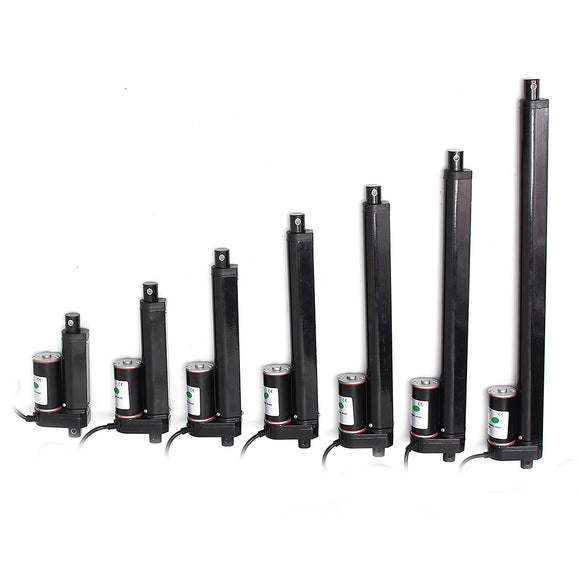 IP54 750N 2-16 Inch Linear Actuator Stroke 12V Volt DC Motor Door Opener 3800RPM 7mm/s