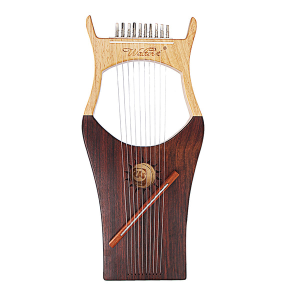 Walter WH-01 10-String Rubber wood Iyre Harp With Bag Tunning Tool