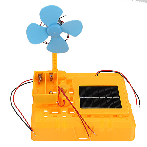 DIY Solar Hybrid Fan Model Scientific Experiment Invention Assembling Educational Kit Kids Student