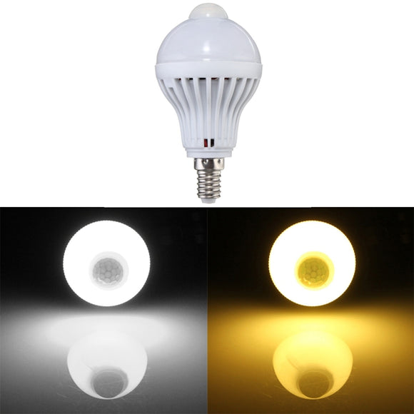 E14 5W 18 SMD 2835 LED Motion Control PIR Sensor Light Lamp Bulb AC 220V