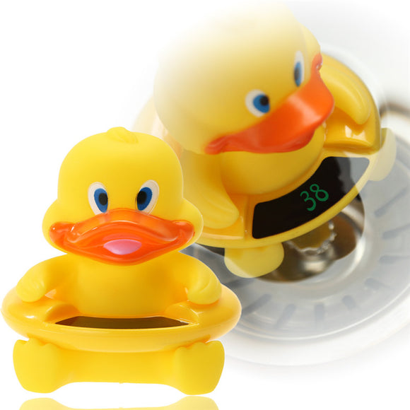 2 in 1 Infant Baby Bath Water Thermometer Cartoon Animal Duck Baby Tub Toy Temperature Tester