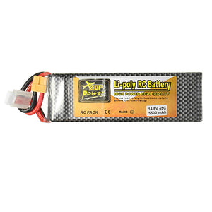 ZOP Power 14.8V 5500mAh 4S 45C Lipo Battery XT60 Plug With One Remote Battery Monitor