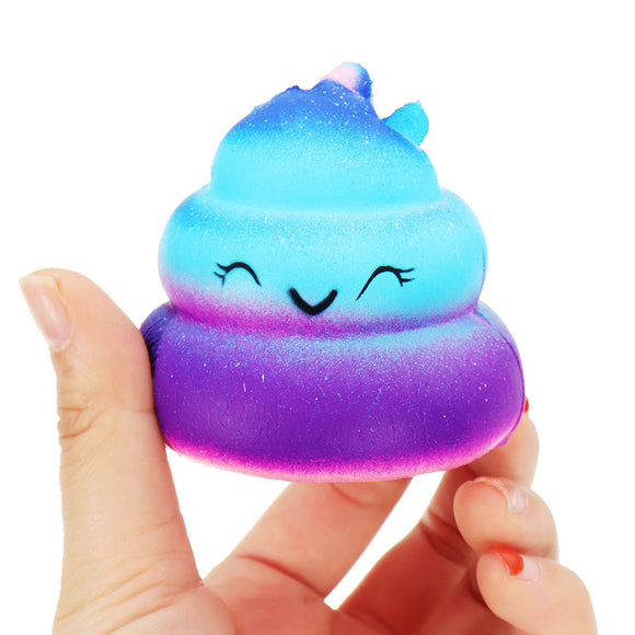 Crazy Squishy Galaxy Poo Slow Rising Scented Cartoon Bun Stress Kawaii Toy Phone Pendant