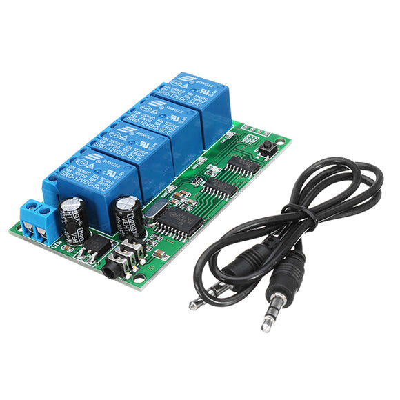 AD22B04 DC 12V 4CH DTMF Tone Signal Decoder Phone Voice Remote Control Relay Switch Module