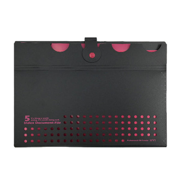 Single Button Organ Bag A4 Multi-Layer Folder Multi-Function Portable File Folder