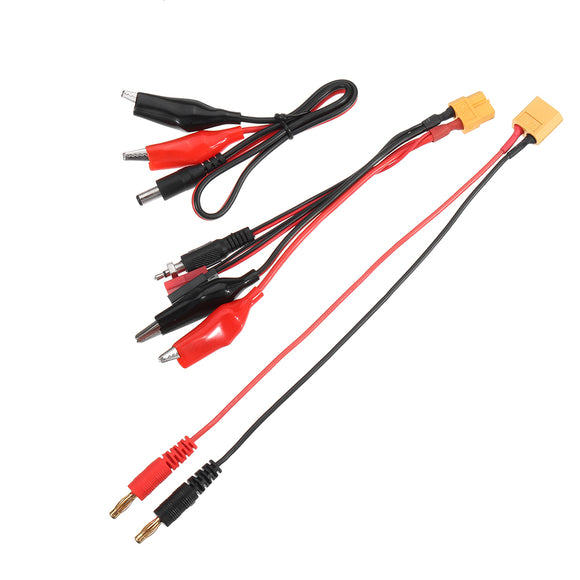 RC Charging Cable Set XT60 Plug to 4mm Banana Plug Cable Crocodile Clip DC Wire for IMAX B6 B6AC Charger
