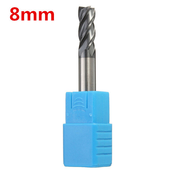 8mm Shank 4 Flute Tungsten Carbide End Mill Cutter 60mm Flat Bottom End Mill