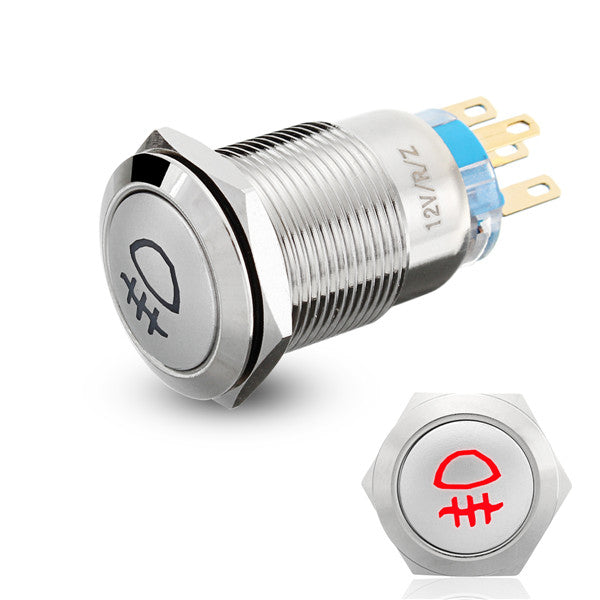 19mm 5 Pin 12V LED Push Latching Button On Off Light Switch ...