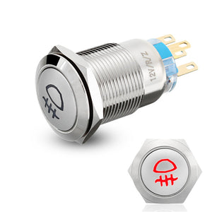 19mm 5 Pin 12V LED Push Latching Button On Off Light Switch ...