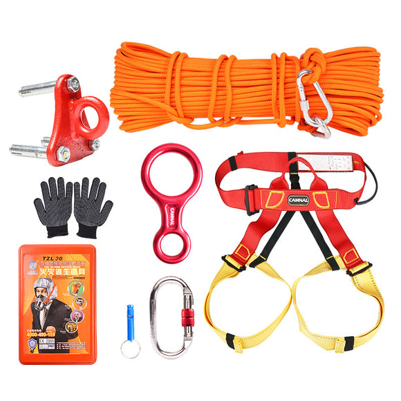 CAMNAL 10m 20m Climbing Rope Climbing Slow Descender Device Emergency Rescue Survival Tools Kits